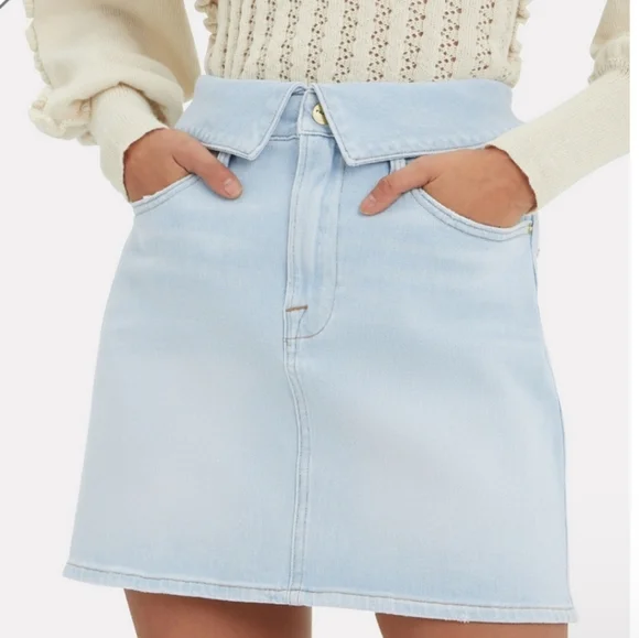 Frame Denim Le High Foldover Mini Skirt size 30, NWT - Picture 4 of 13
